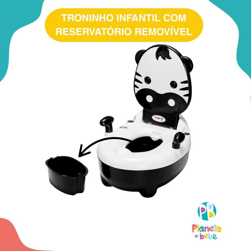 Troninho Penico Infantil Musical Desfralde Zebra Replay Kids
