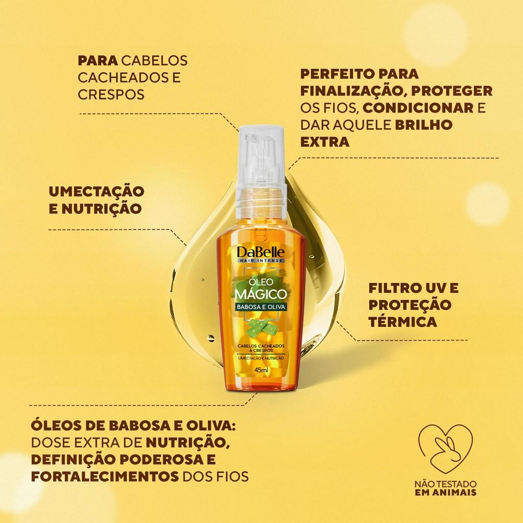 Óleo Mágico Babosa E Oliva - Dabelle Hair 45ml