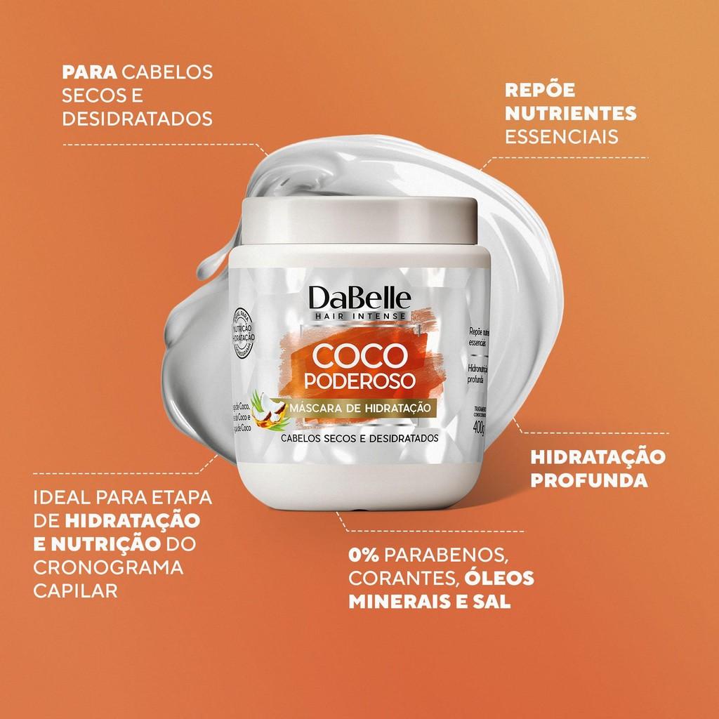 Kit Nutrição Coco Poderoso Dabelle Hair 400g - 2 Produtos