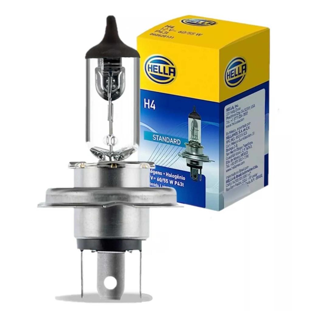 Par 2 Lâmpada Farol Principal H4 12V Carro Moto Ônibus Van 60W/55W