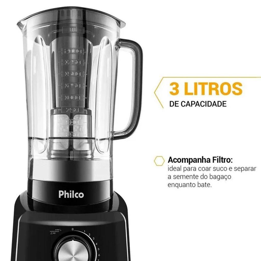 Liquidificador Philco Com Filtro 12 Velocidades 110V