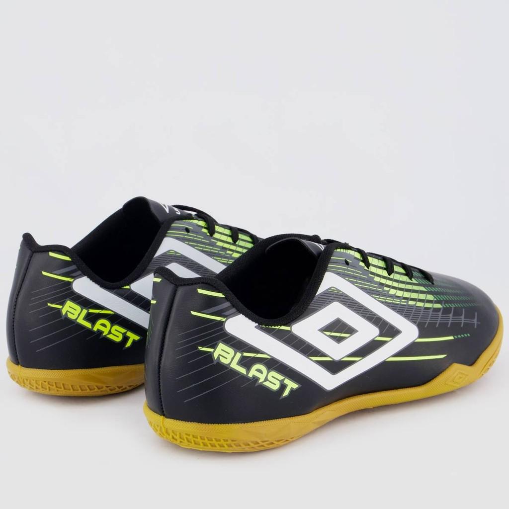 Chuteira Umbro Blast Futsal Preta E Verde