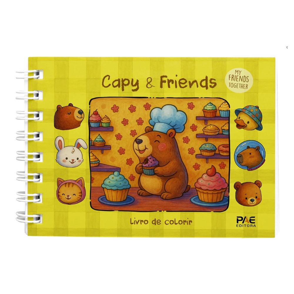 Livro Capy E Friends Livro De Colorir Capa Amarela