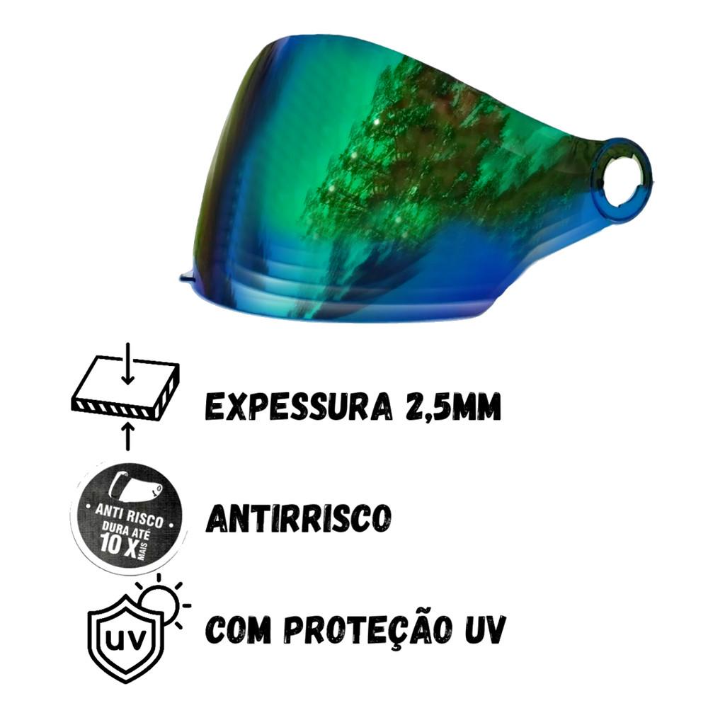 Viseira Capacete Moto Compatíveis Com New Liberty 3 Spark Jet E Joy 23 Várias Cores - RS4