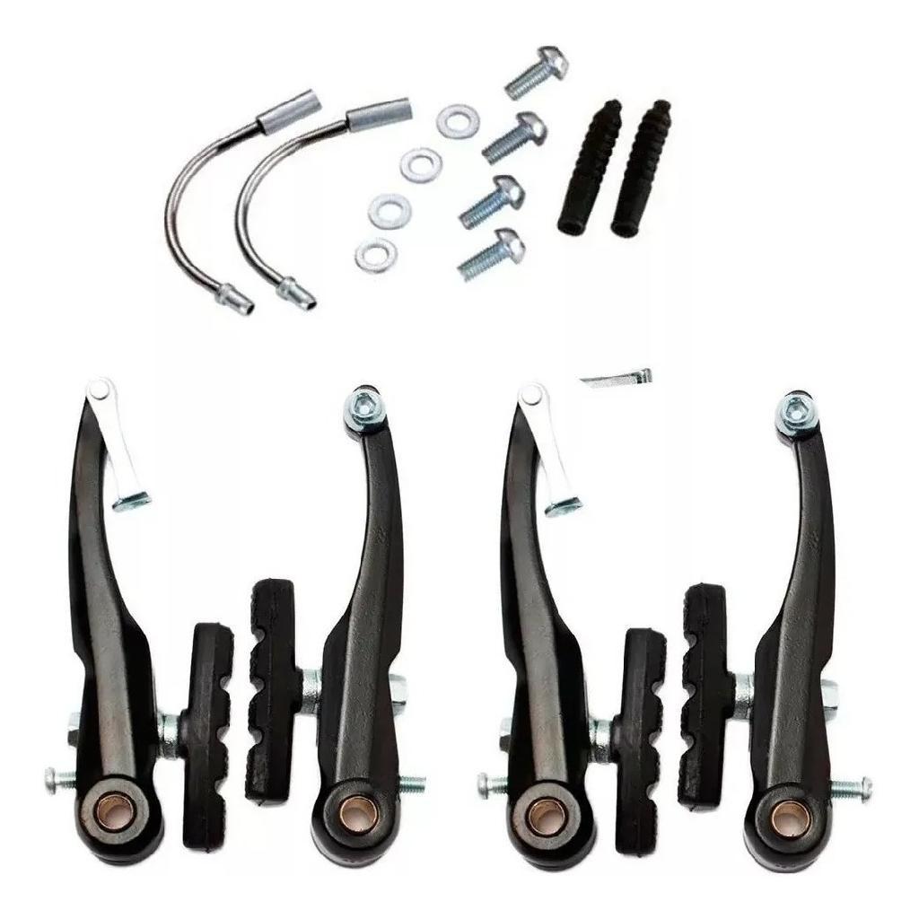 Passador Alavanca Rapid Fire 21v + Freios Vbrake Bicicleta 2