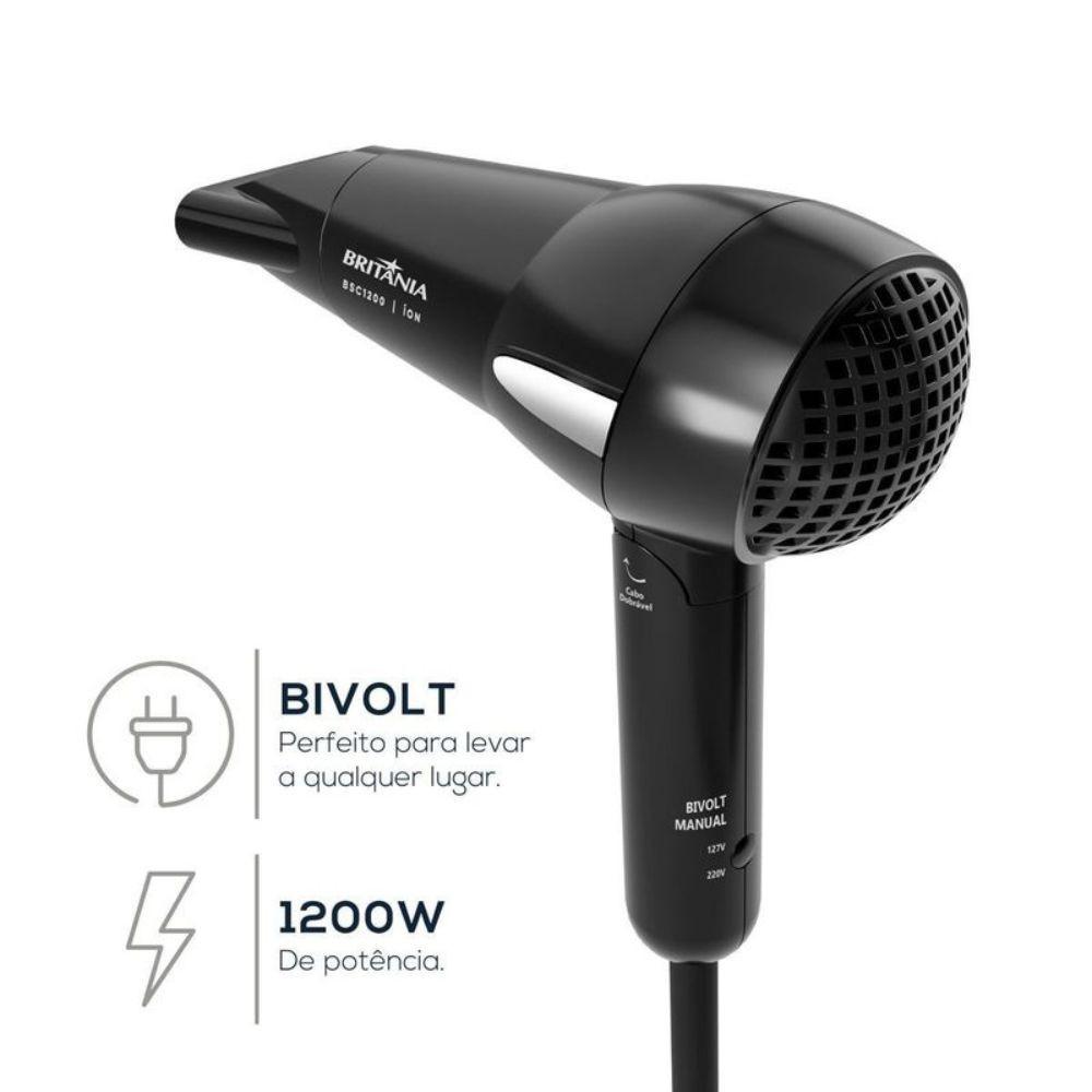 Secador De Cabelos Britânia 1200w Bivolt