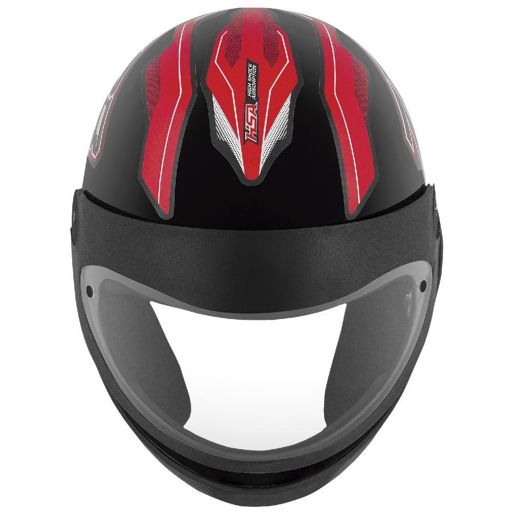 Capacete Moto Sm Automático PRO Tork New Preto E Vermelho 58
