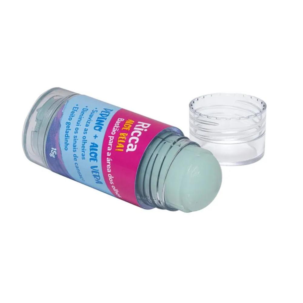 Bastão Facial Para Área Dos Olhos Ricca Aloe Bela
