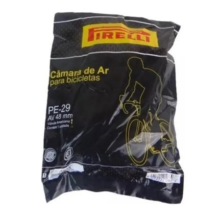 Par Câmara De Ar Bicicleta Mtb Pirelli Aro 29x1.75/2.35 Válvula Bico Grosso 48mm