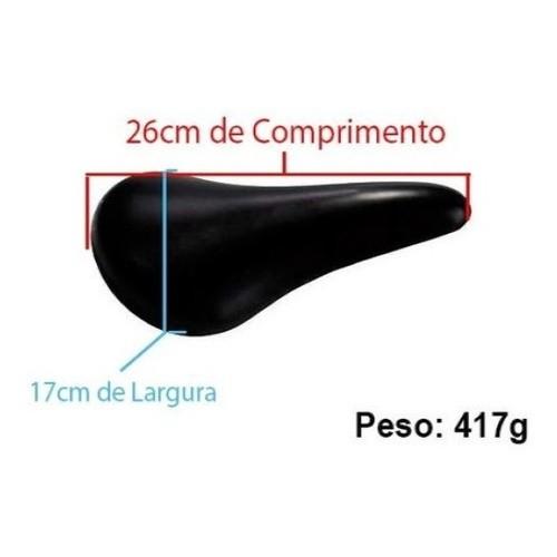 Banco Selim Mtb Cairu Ams 507 Preto C/Carrinho P/Bicicleta