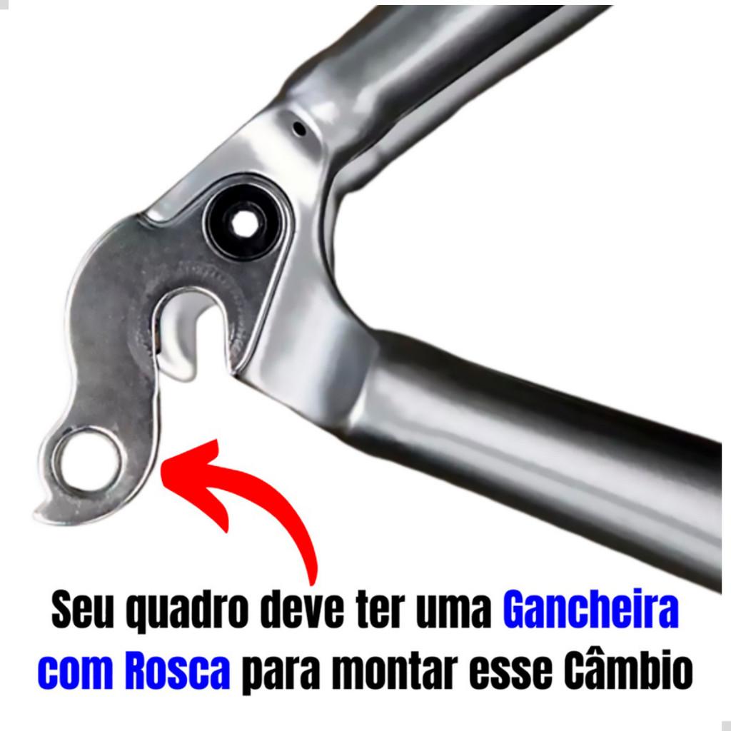 Câmbio Traseiro Sunrun 7v Tipo Shimano Bicicleta 21 Marchas Index Cambio Dianteiro 3v Puxa Por Cima Preto P/Bike Mtb