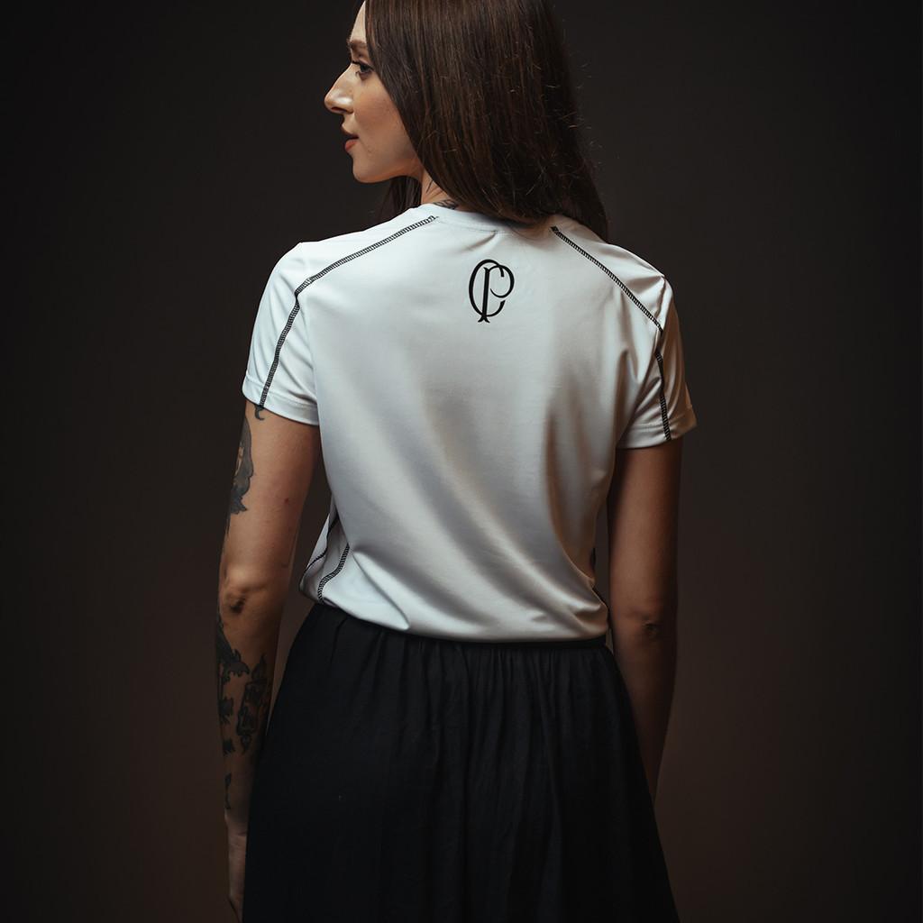 Camisa Corinthians Raglan Dry Branca Feminina Oficial