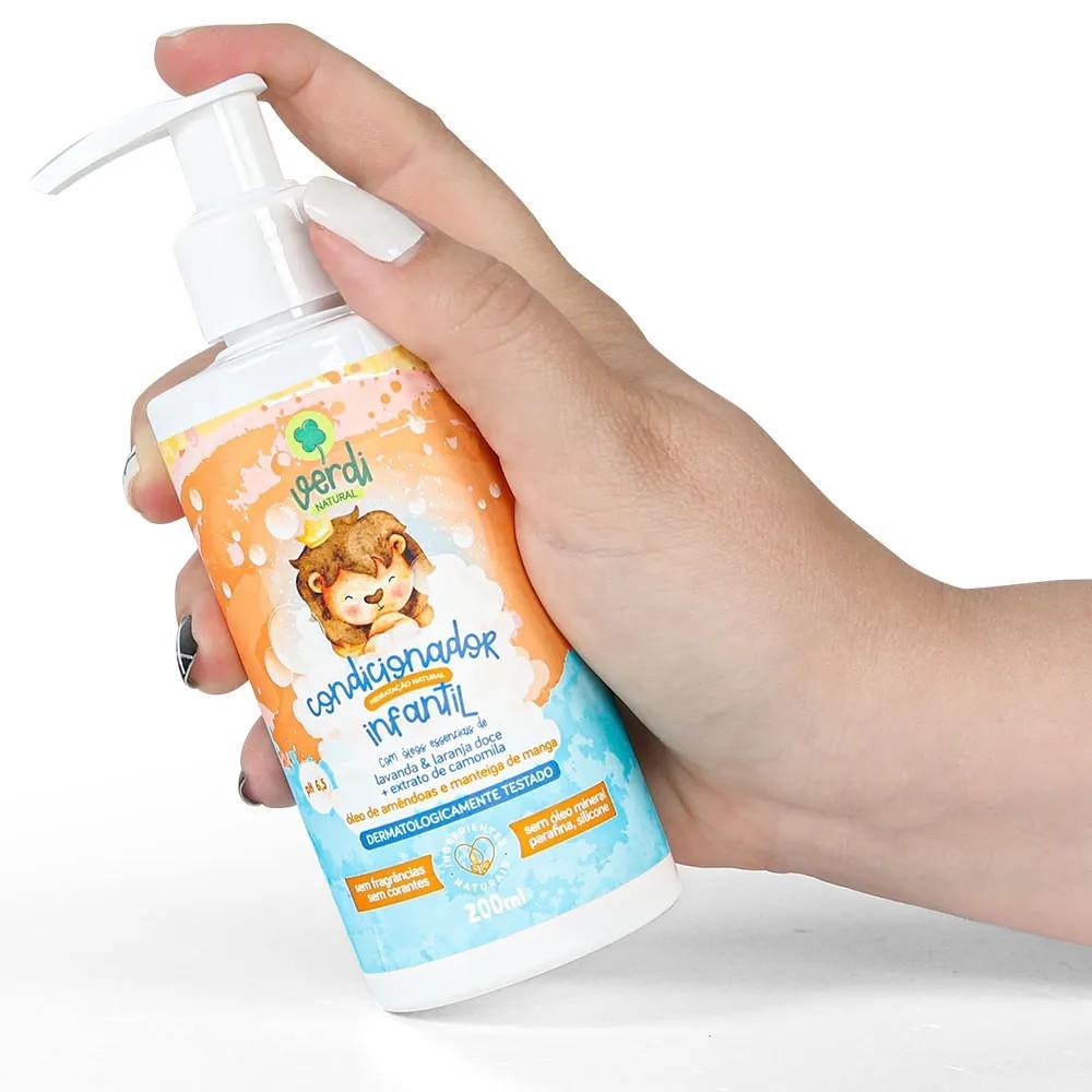 Condicionador Infantil 100 Natural Com Óleos Essenciais De Lavanda E Laranja Doce E Extrato De Camomila - Verdi Natural
