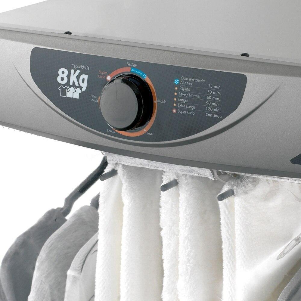 Secadora De Roupa Fischer 8kg Suspensa Silver 220 V Rápida E Silenciosa Para Economizar Espaço