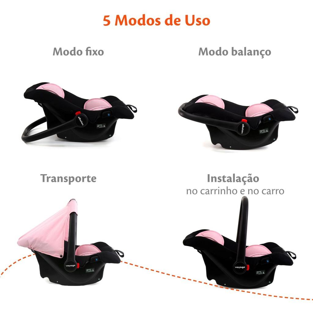 Bebê Conforto Beta Rosa Mescla - Voyage