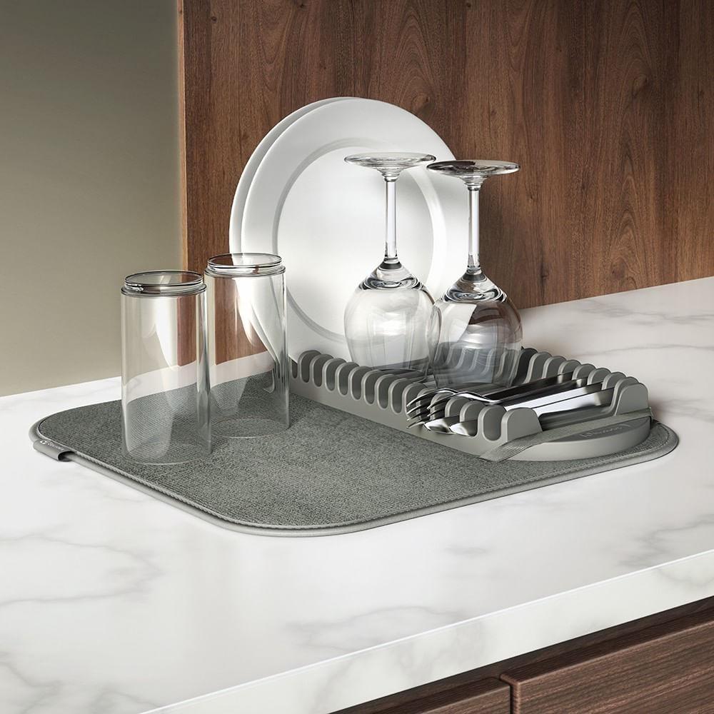 Escorredor De Louças Electrolux Top Dry Com Tapete De Microfibra Dobrável