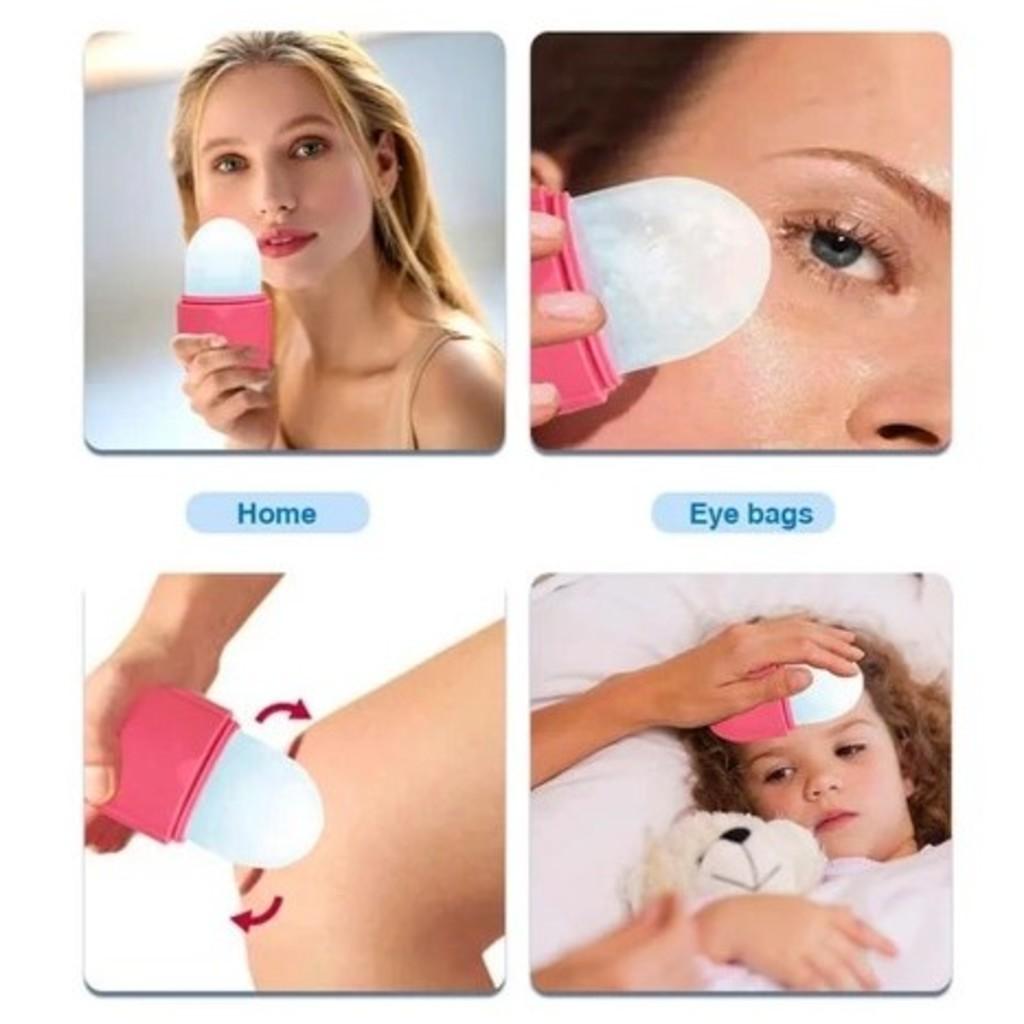 Cuidados Com A Pele Facial Desincha Contorno Ferramenta Bandejas De Cubos De Gelo De Silicone Bolas Do Rosto Massageador