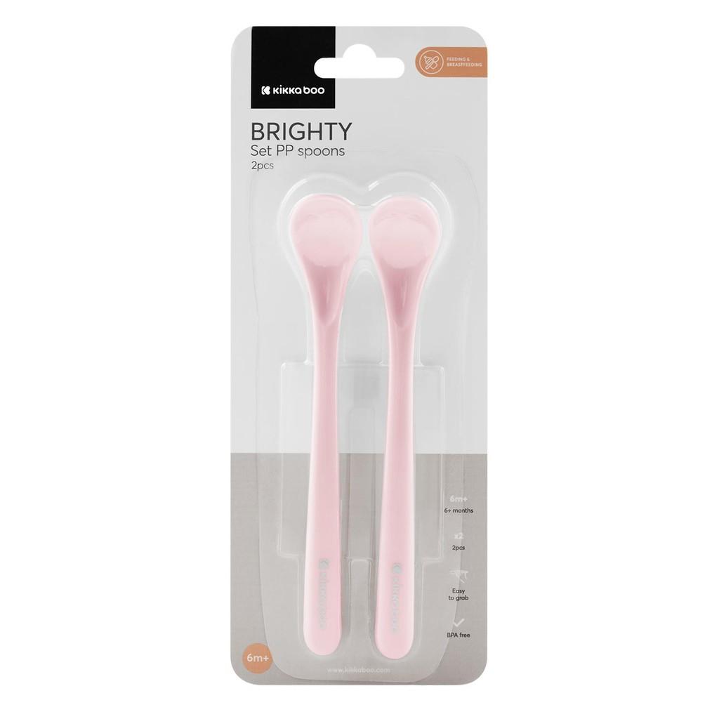 Colher De Silicone 2pcs Brighty Pink Kikkaboo