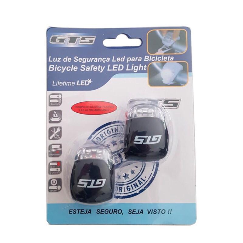Farol LED Sinalizador Pisca Dianteiro E Traseiro Bike Mtb Speed