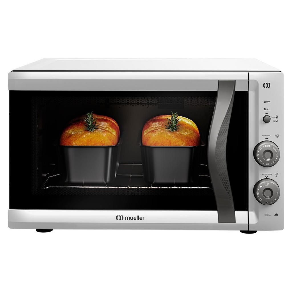 Forno Elétrico De Bancada Mueller 50 Litros E Vidro Duplo Mfb50f