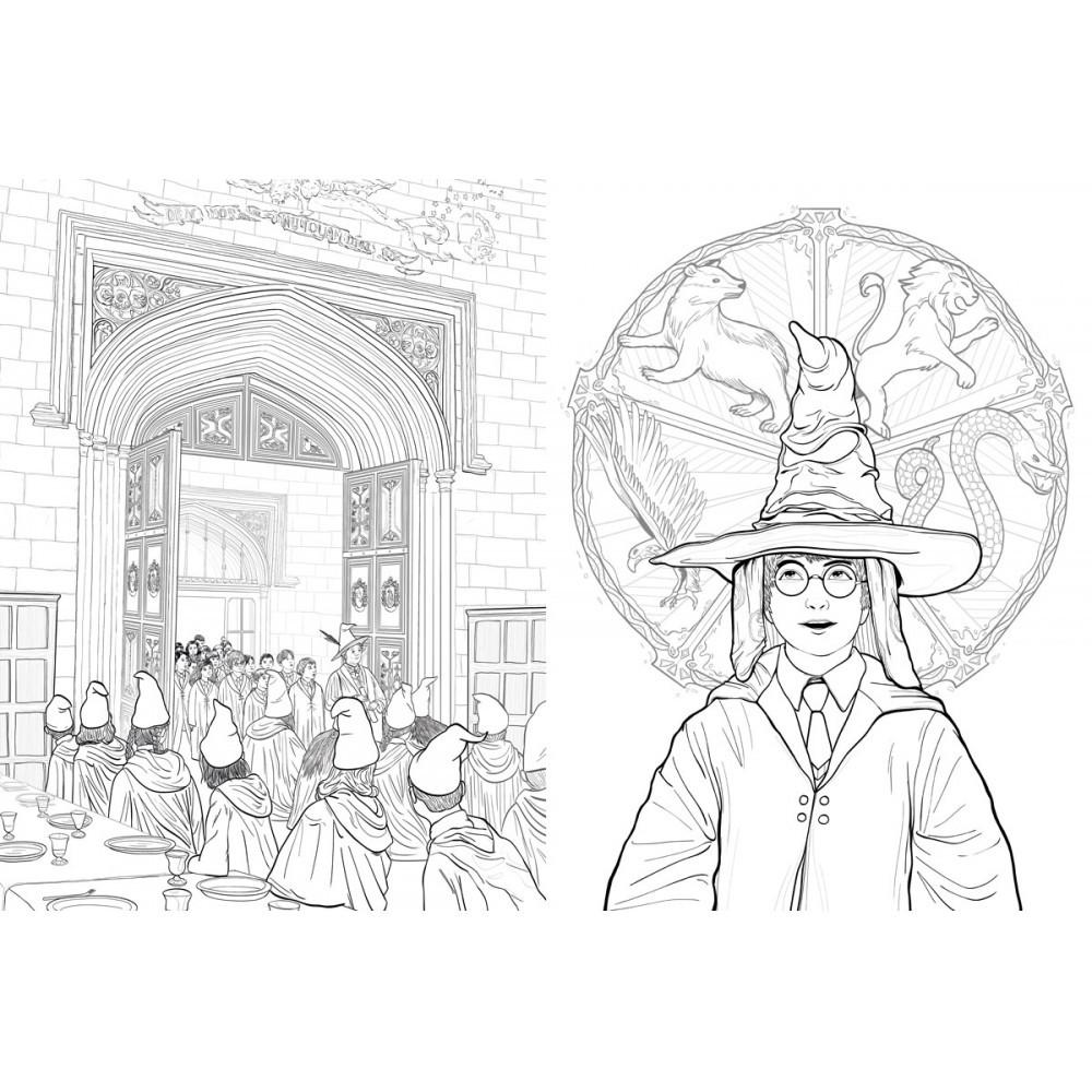 Livro De Colorir Brochura Harry Potter - Grifinória Casas De Hogwarts