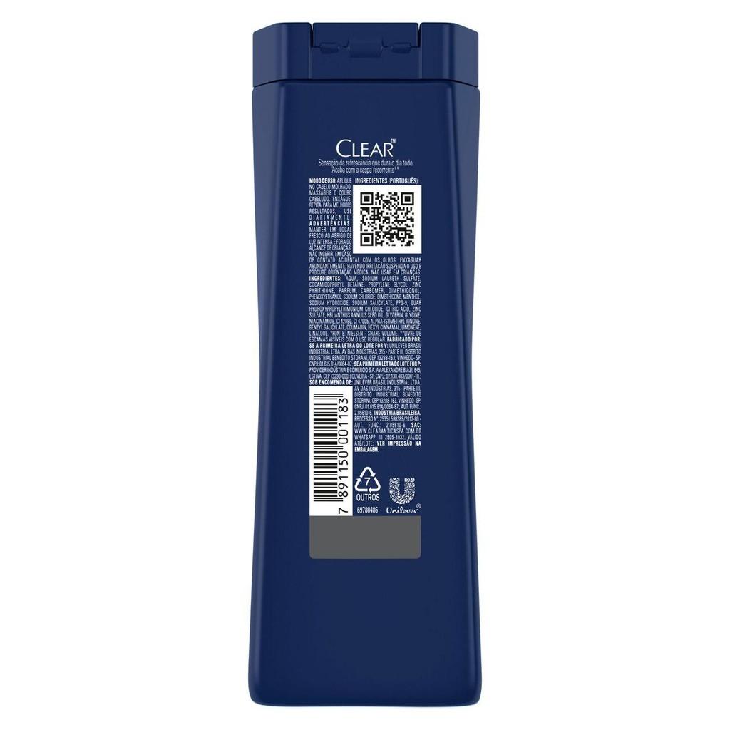Shampoo Anticaspa Clear Men Ice Cool Menthol 400ml
