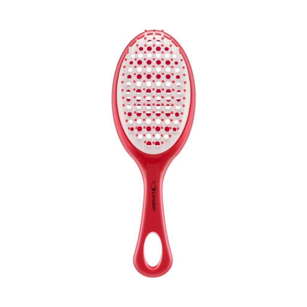 Escova Para Cabelo Condor Bellê Oval Vermelha