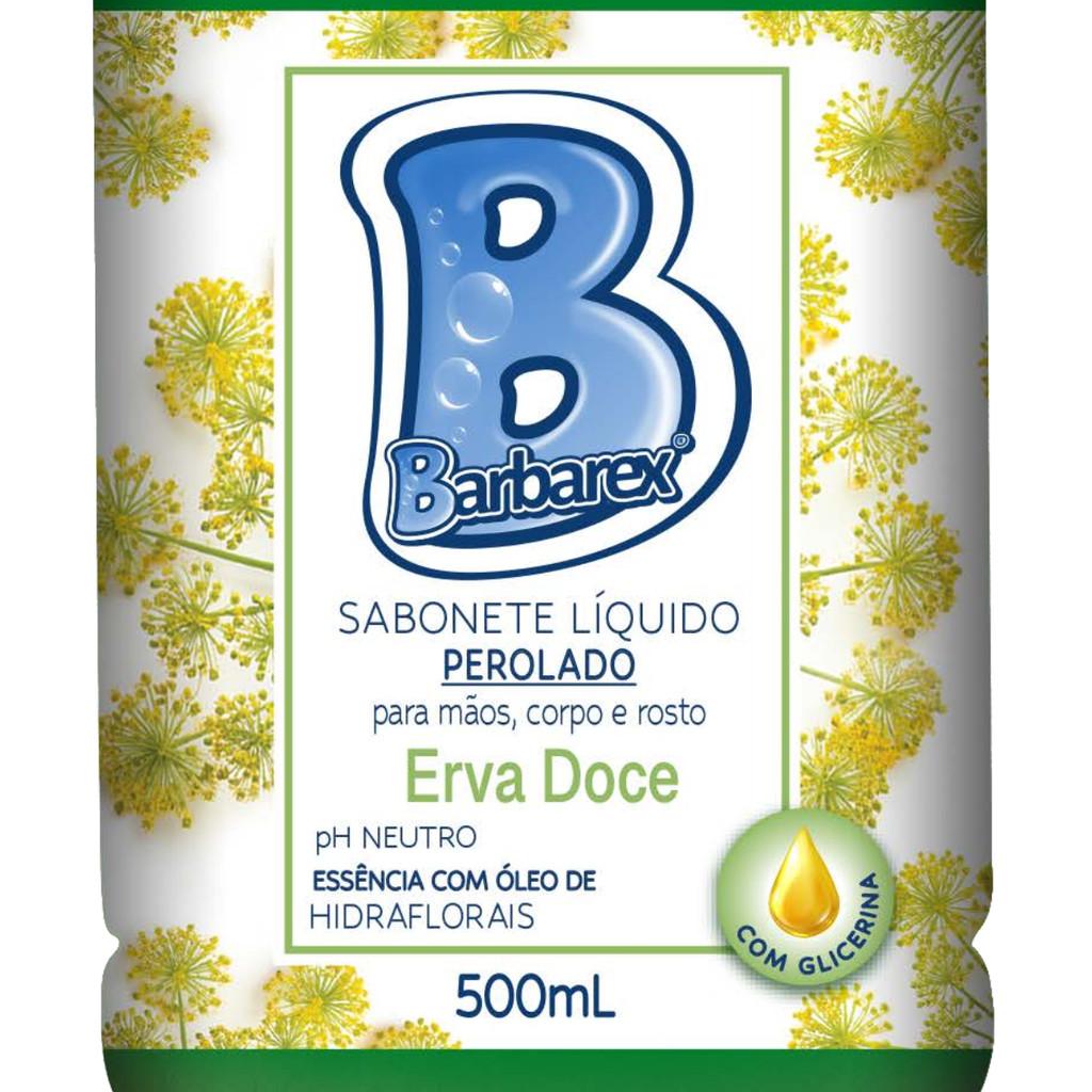 Sabonete Líquido Perolado Vegano Erva Doce Barbarex 500ml