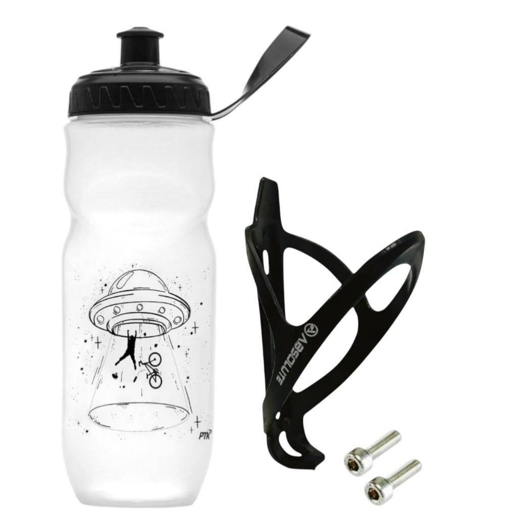 Squeeze Garrafinha Caramanhola De Agua 650ml+ Suporte Absolute Com Parafusos
