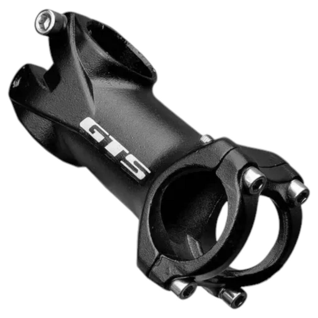 Kit Bike Guidão Curvo 31.8mm + Mesa Gts Aheadset Alumínio + Adaptador Para Standard 21.1mm+manopla Bike Aro 26 E 29 Mtb