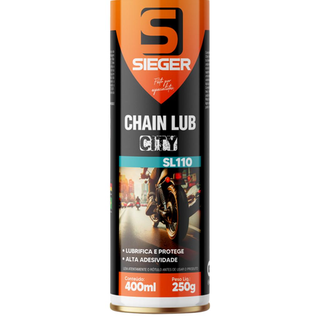 Fluído Lubrificante Para Corrente Moto Bike Chain Lub City Sieger Sl110 400ml