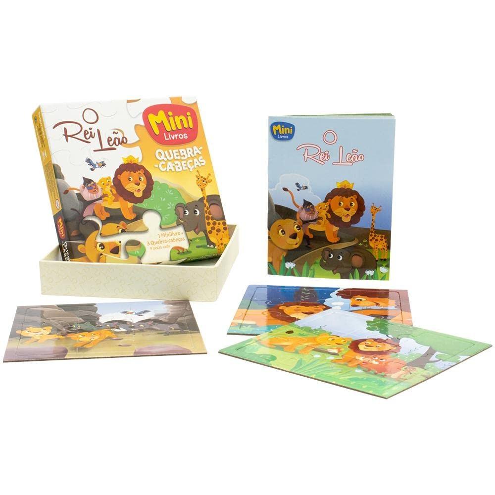 Quebra-cabeça + Mini Livro O Rei Leão