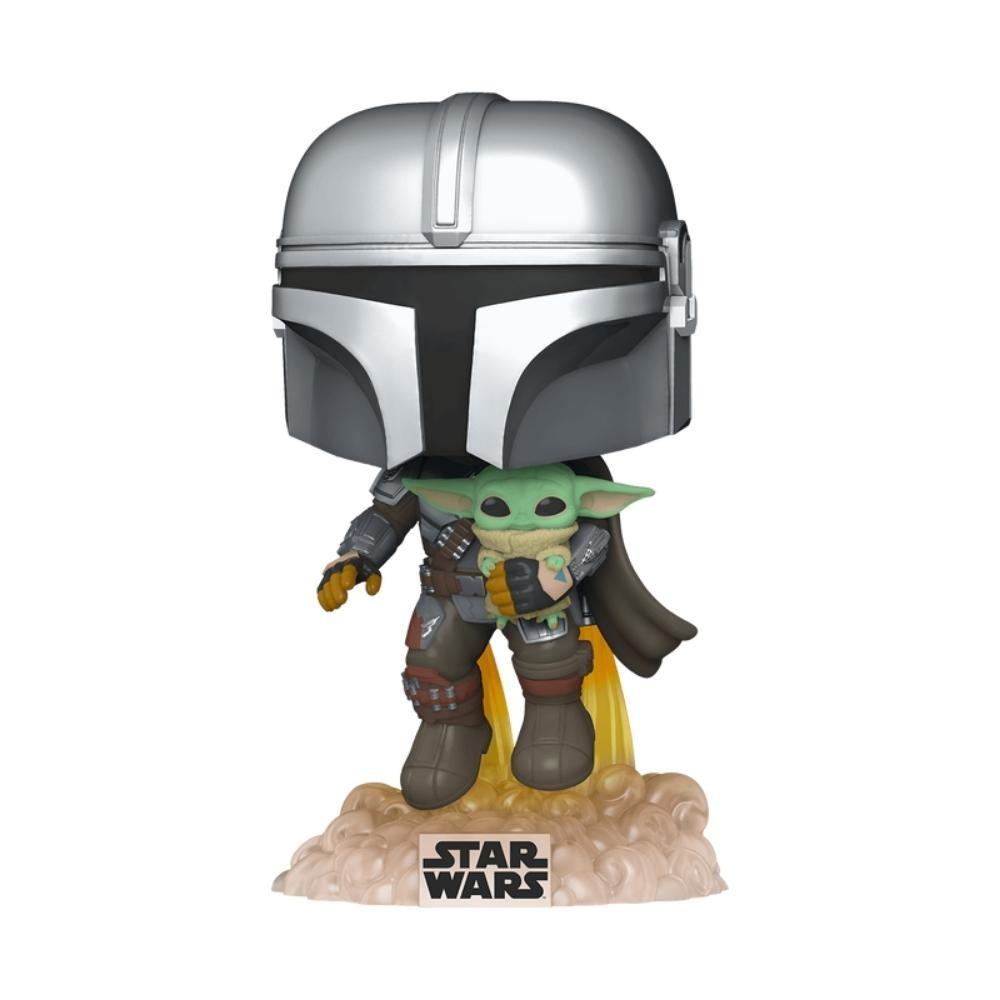 Boneco Funko Pop Sw The Mandalorian Flying With Jet Pack