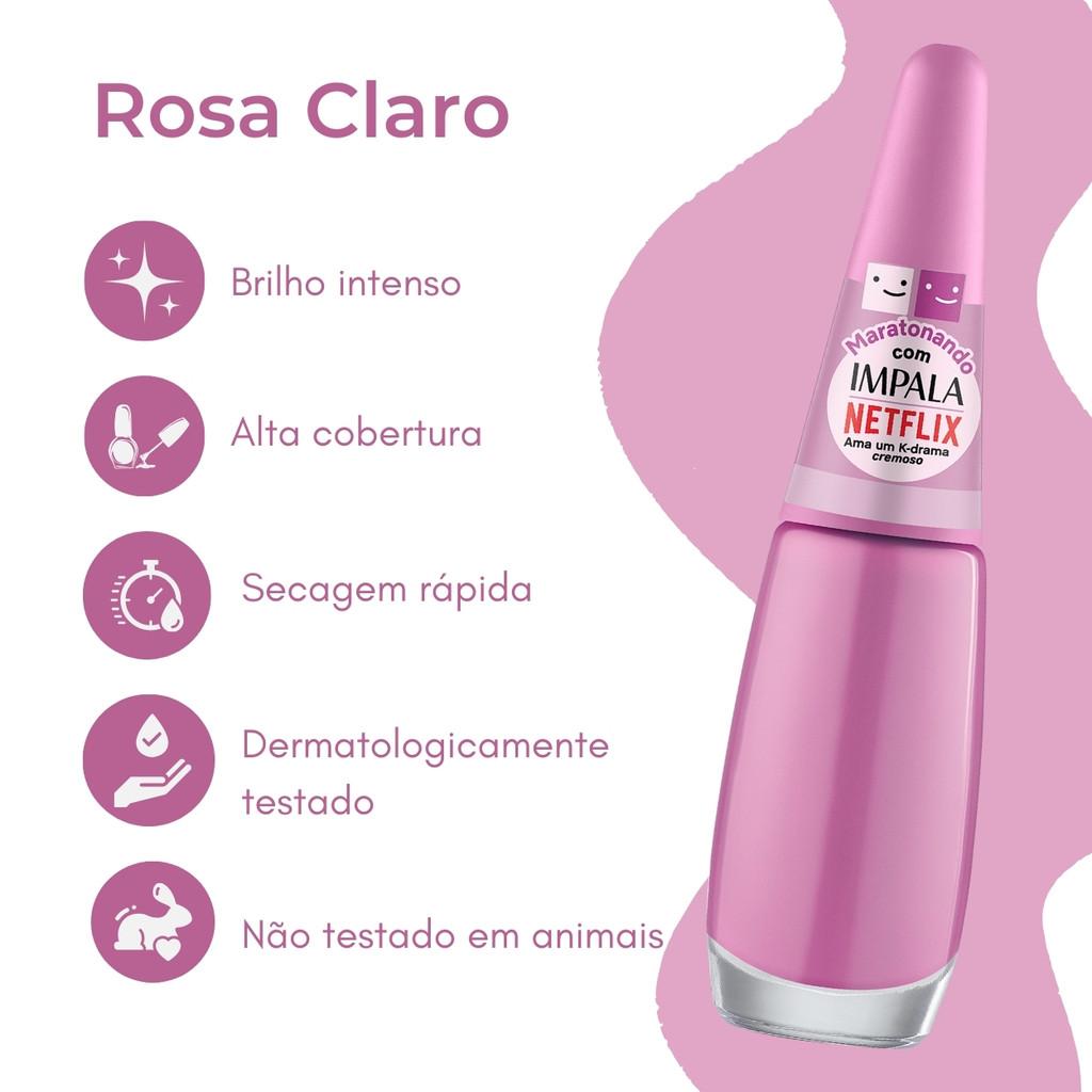 Esmalte Impala Coleção Netflix Cor Rosa Claro Ama K-drama