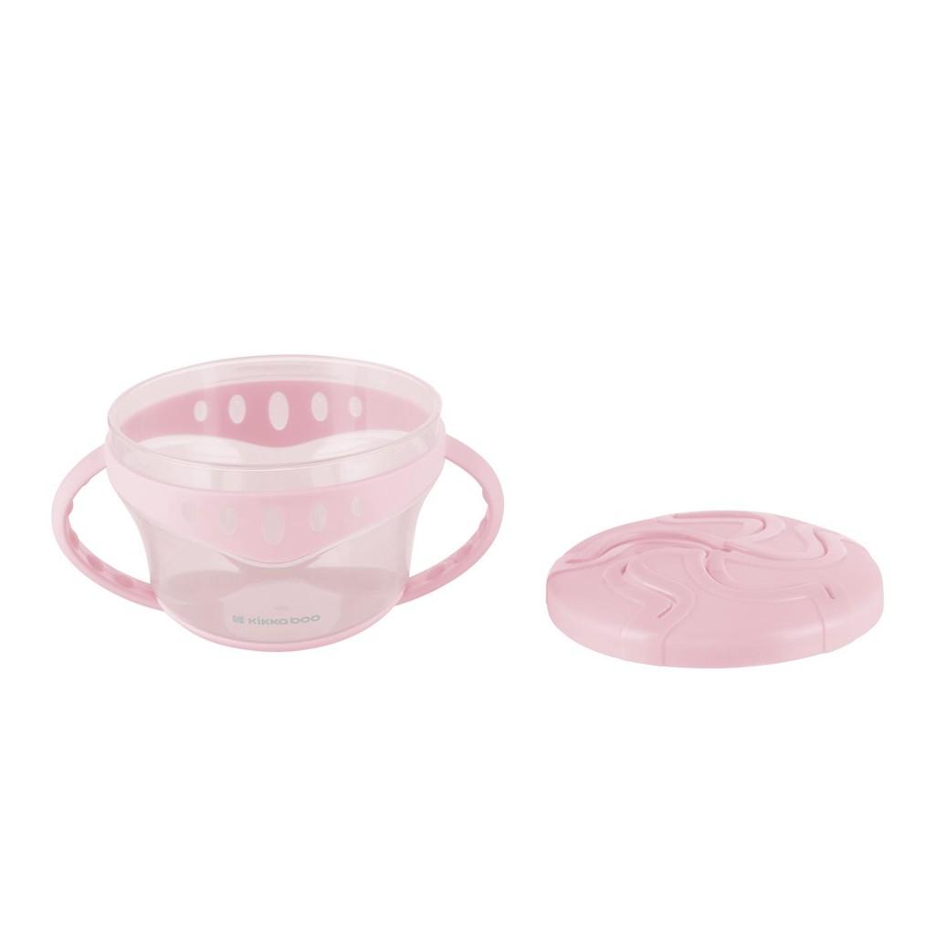 Porta Snack Infantil 300ml Snack-me-up Rosa Kikkaboo