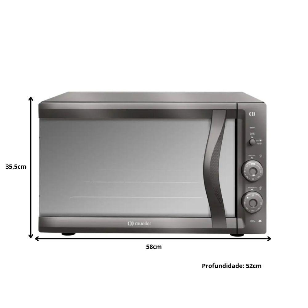 Forno Elétrico Mueller Mfb50f Espelhado Easy Clean Com Timer 50L