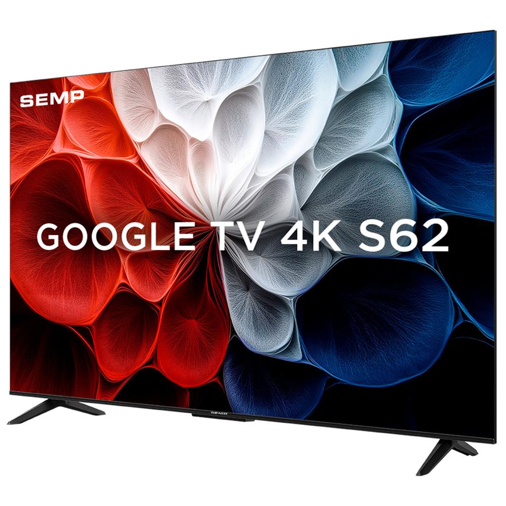 Smart TV Semp 65 Polegadas LED Hva 4K S62 Wifi Bluetooth Google TV 3 Hdmi Hdr10+ Dolby Audio 65s62