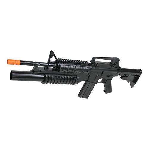 Rifle Airgun M4a1 Spring 6mm Kwc Pump + Capa E Munição