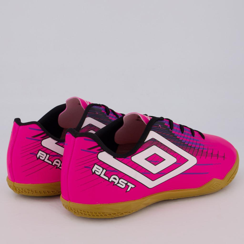 Chuteira Umbro Blast Futsal Rosa E Preta