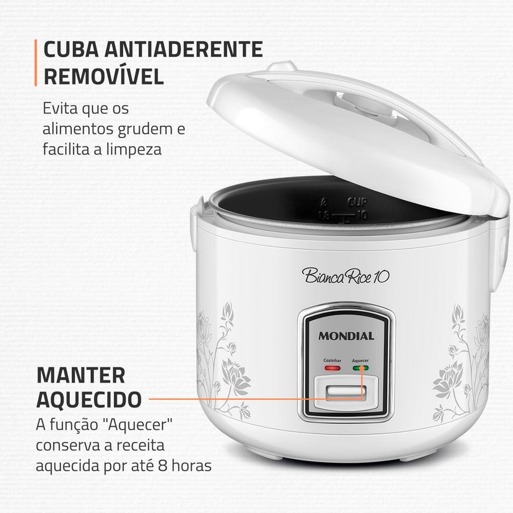 Panela Elétrica Mondial Bianca Rice 10 Pe-10
