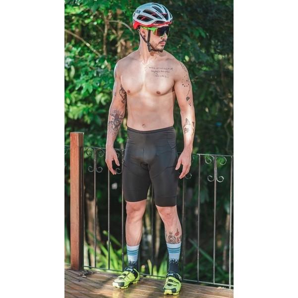 Bermuda Ciclismo Masculina Almofadada Alta Densidade Short Dois Bolsos Forro Espuma