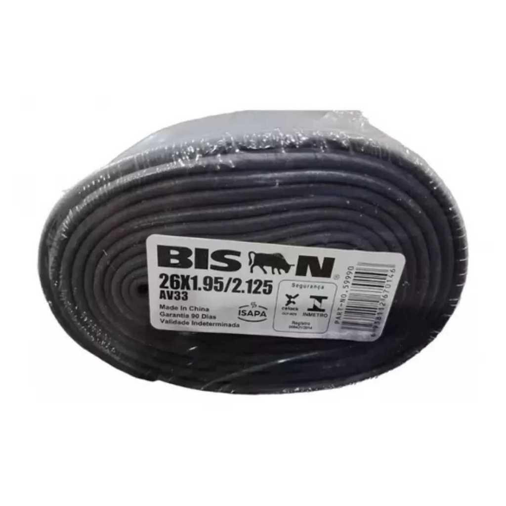 Camara 26 X 1.95/2.125 Bison Balão Schrader Bico Grosso A/v 33MM - 10 Unid