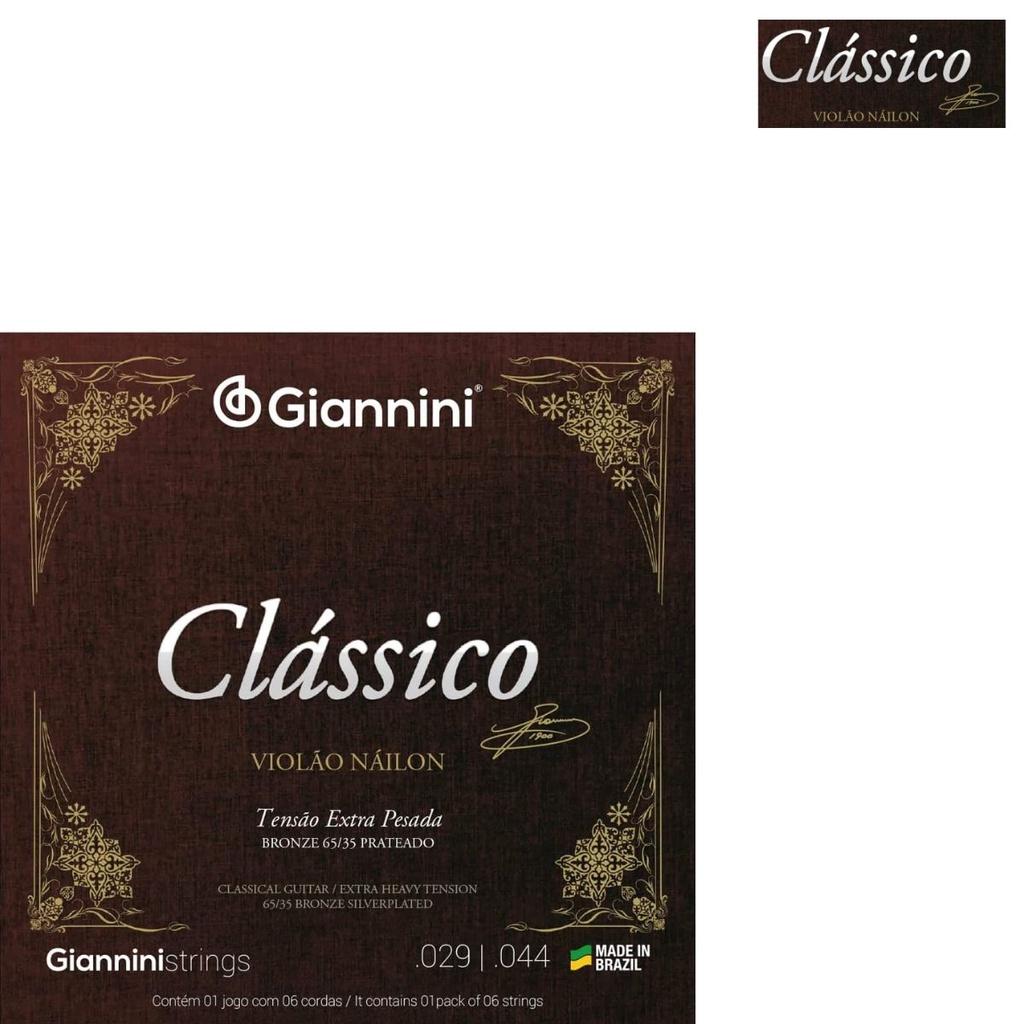 Kit 3 Encordoamento Violão Nylon Clássico Bronze 65/35 Genwxpa Extra Pesada