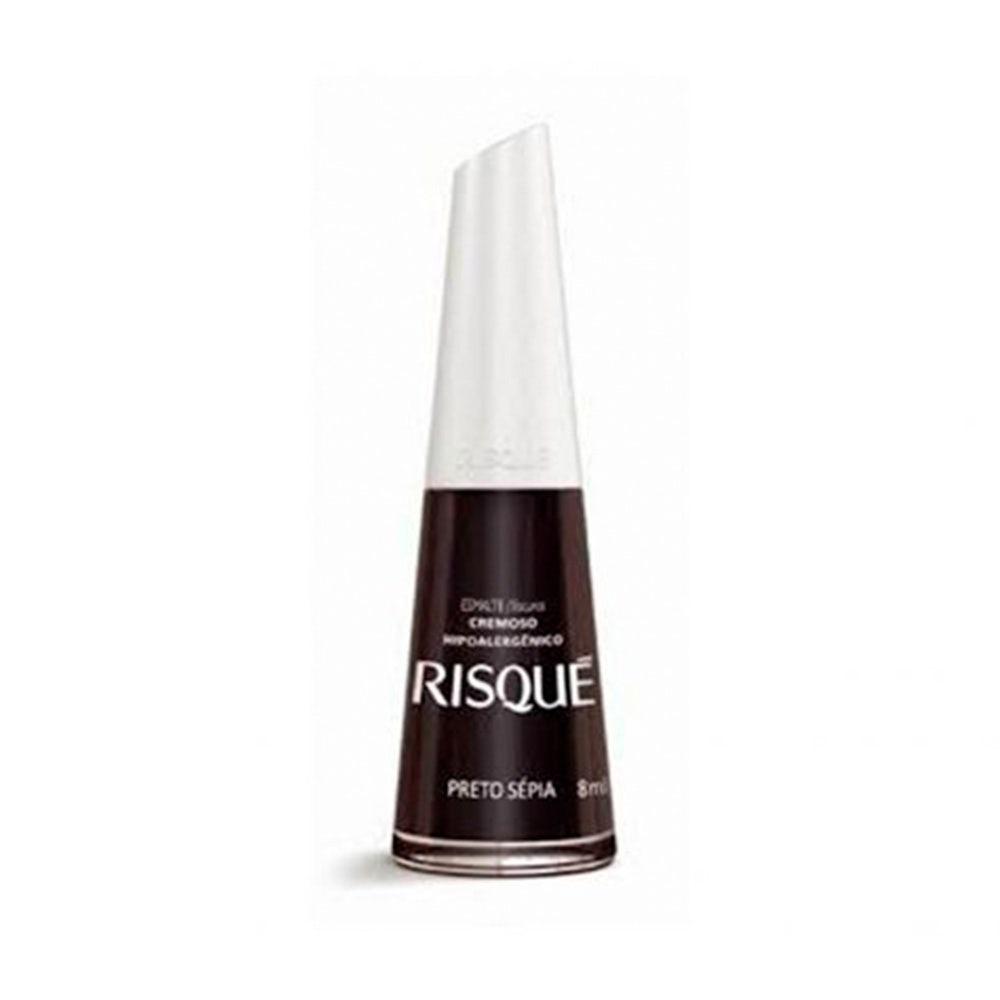 Esmalte Risqué Cremoso Preto Sépia