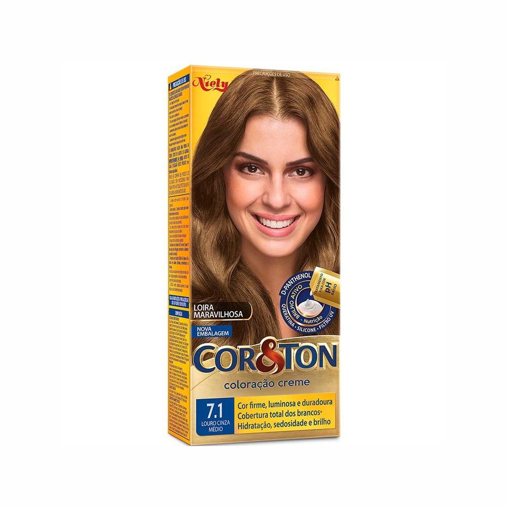 Tintura Cor Ton 7.1 Louro Cinza Médio