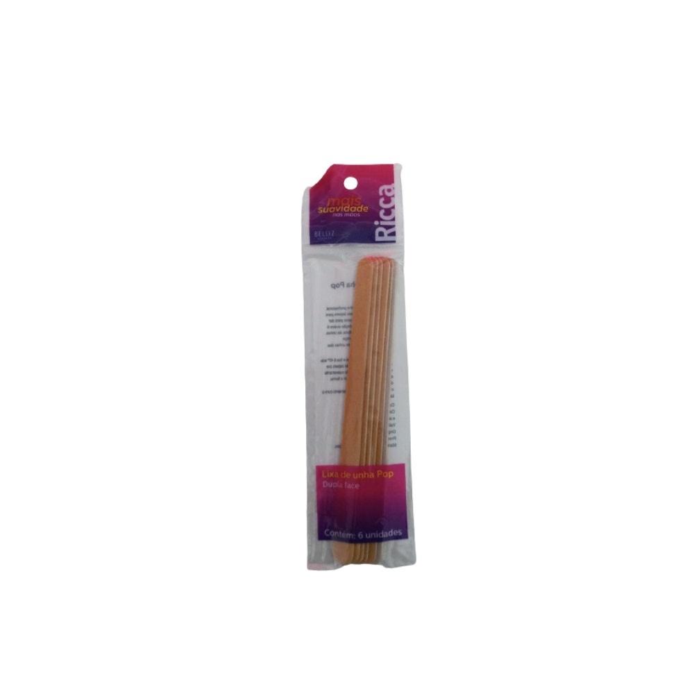 Lixa Para Unhas Descartável Ricca Pop C/6un