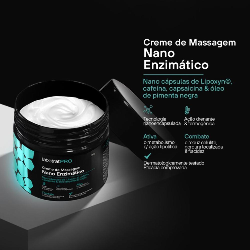 Creme Massagem Nano Enzimático Reduz Celulite Labotrat 900g