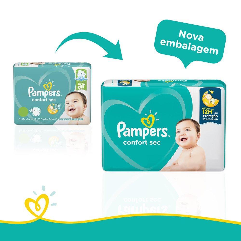 Fralda Pampers Confort Sec Mega Tamanho P Com 50 Tiras