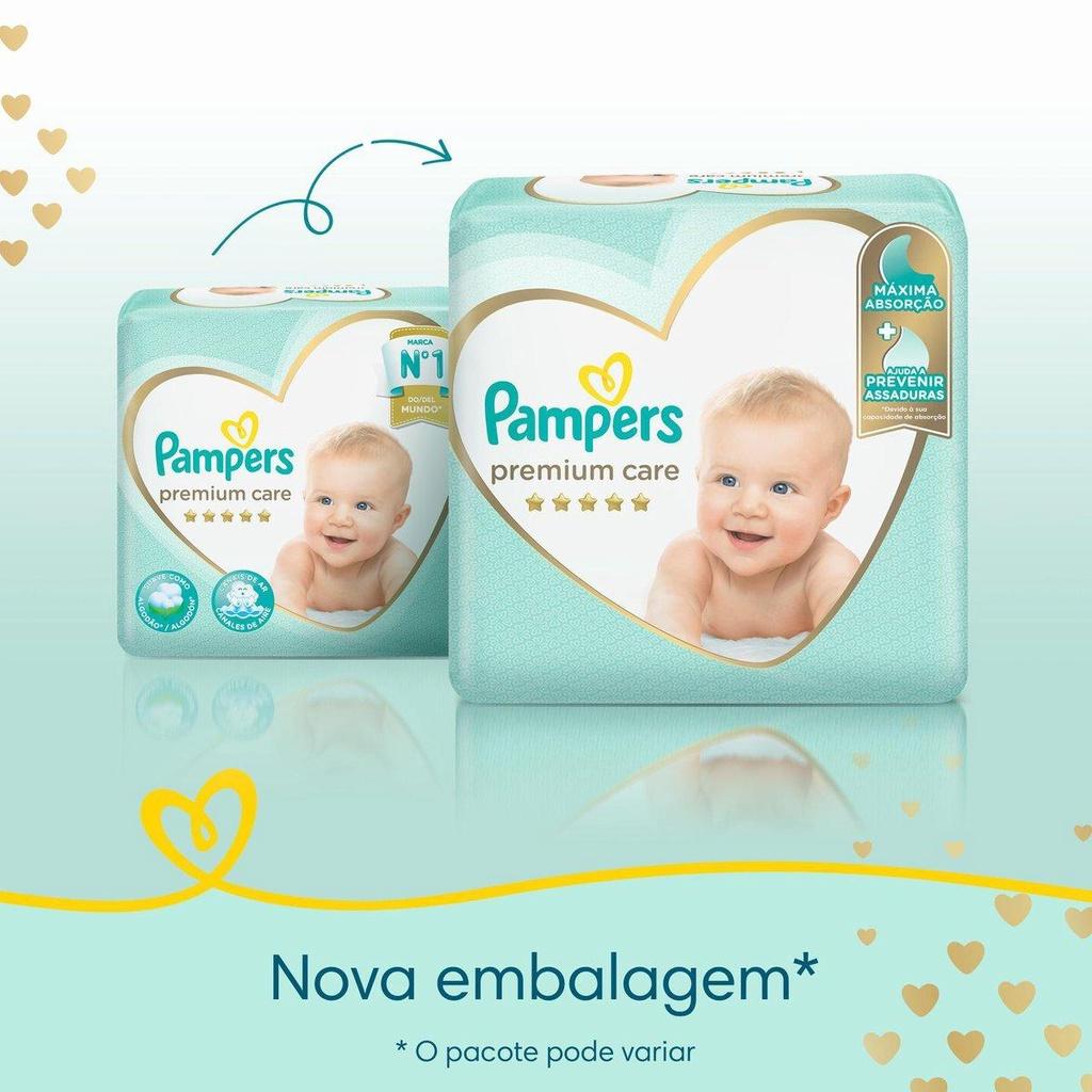 Fralda Pampers Premium Care Jumbo Xxg 56 Unidades