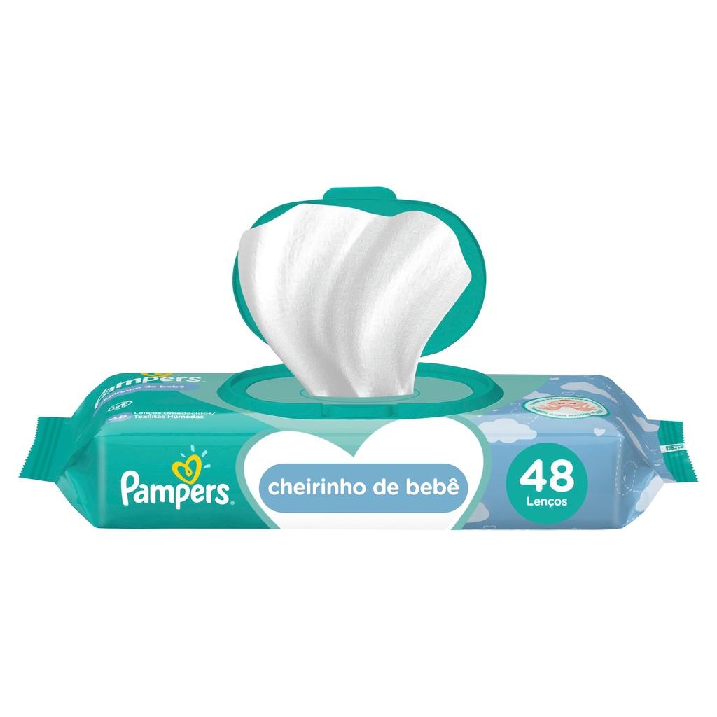 Lenços Umedecidos Pampers Cheirinho De Bebê Com 48 Unidades